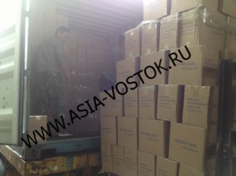 Погрузка скотча в контейнер Погрузка скотча в контейнер